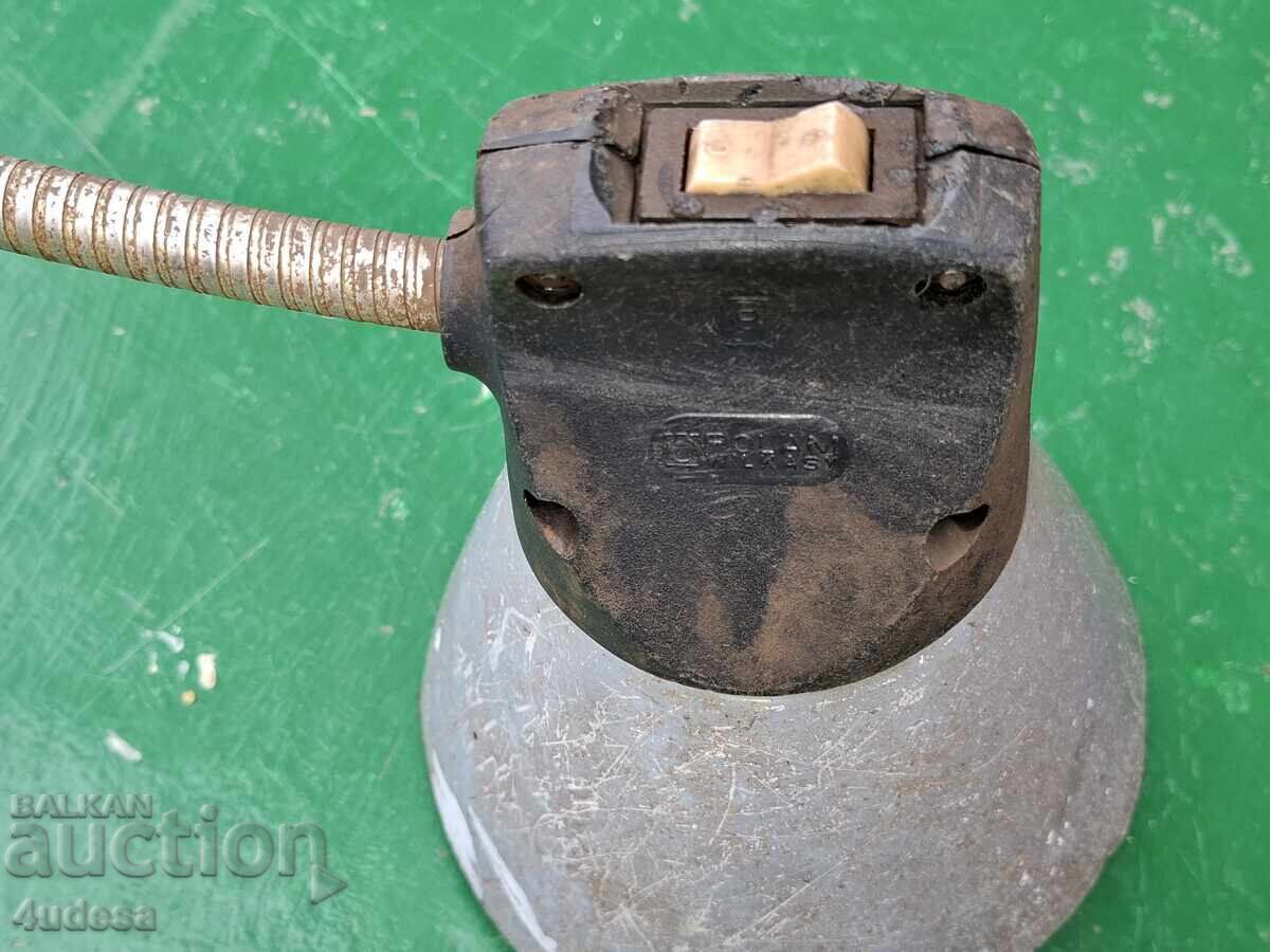 Old industrial lamp, taken from a workbench, BZTs - 5 Old industrial lamp, taken from a workbench, BZTs - 5