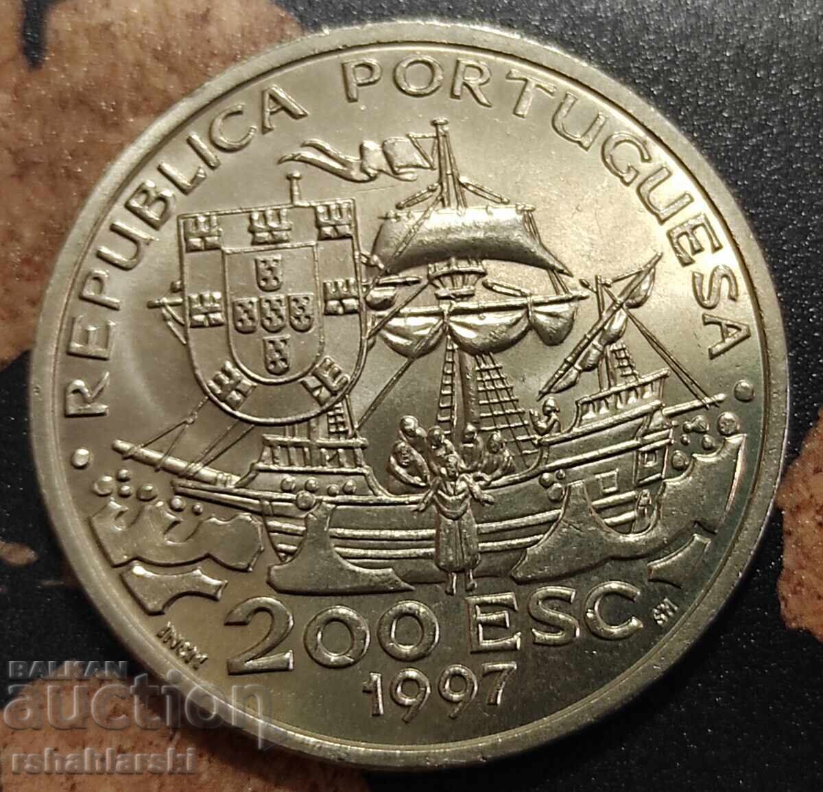 Монета Португалия (Възпоменателна) 200 ескудо, 1997 Монета Португалия (Възпоменателна) 200 ескудо, 1997