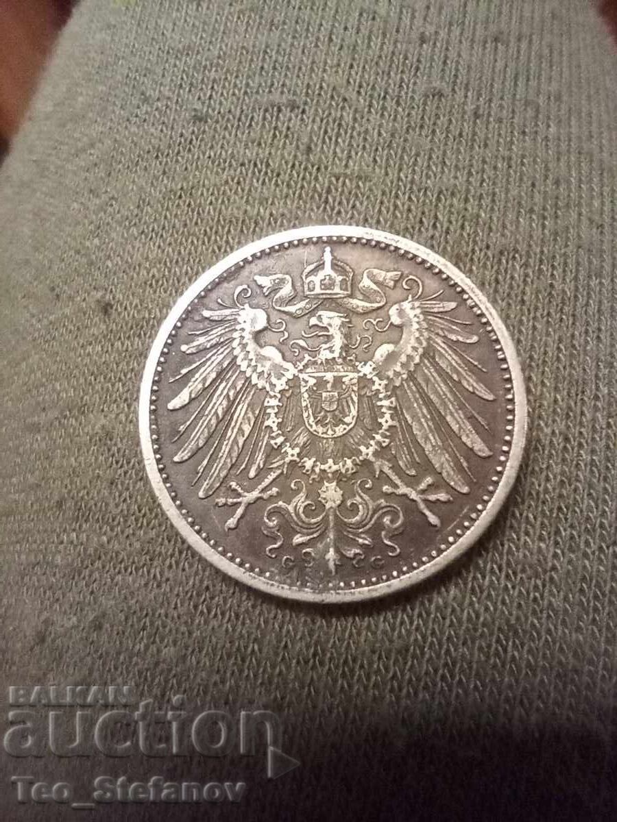 Доставка на 1 марка 1907 G Германия рядка