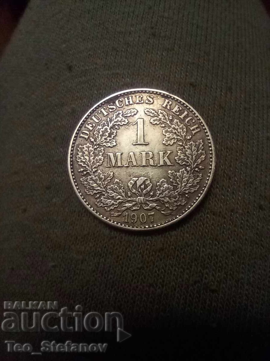 1 Mark 1907 G Germany Rare 1 Mark 1907 G Germany Rare