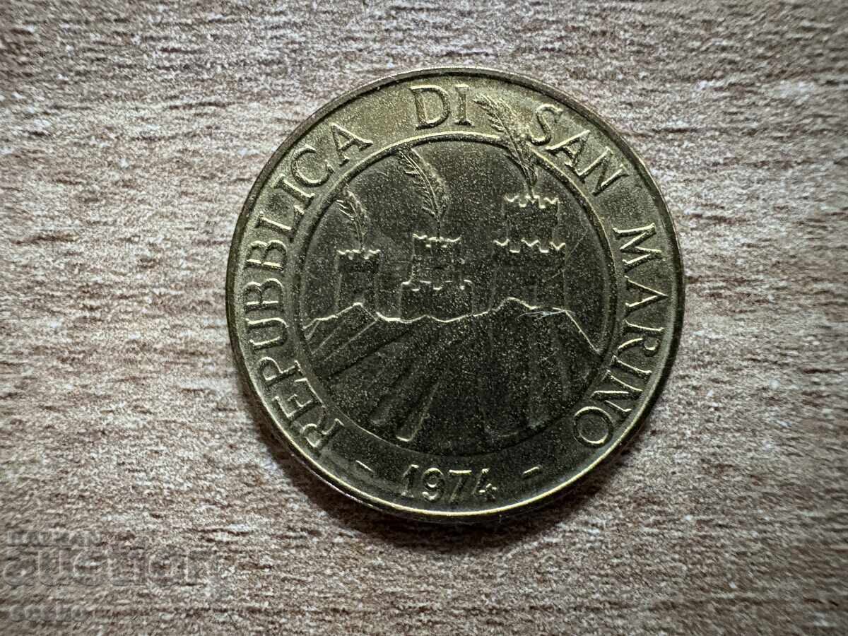 San Marino - 20 Lire (1974) with price € 1.07 | 2.09 BGN