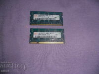 155. RAM for laptop DDR2 800 MHz, PC2-6400, 2GB, Hynix. Kit of 2 pieces