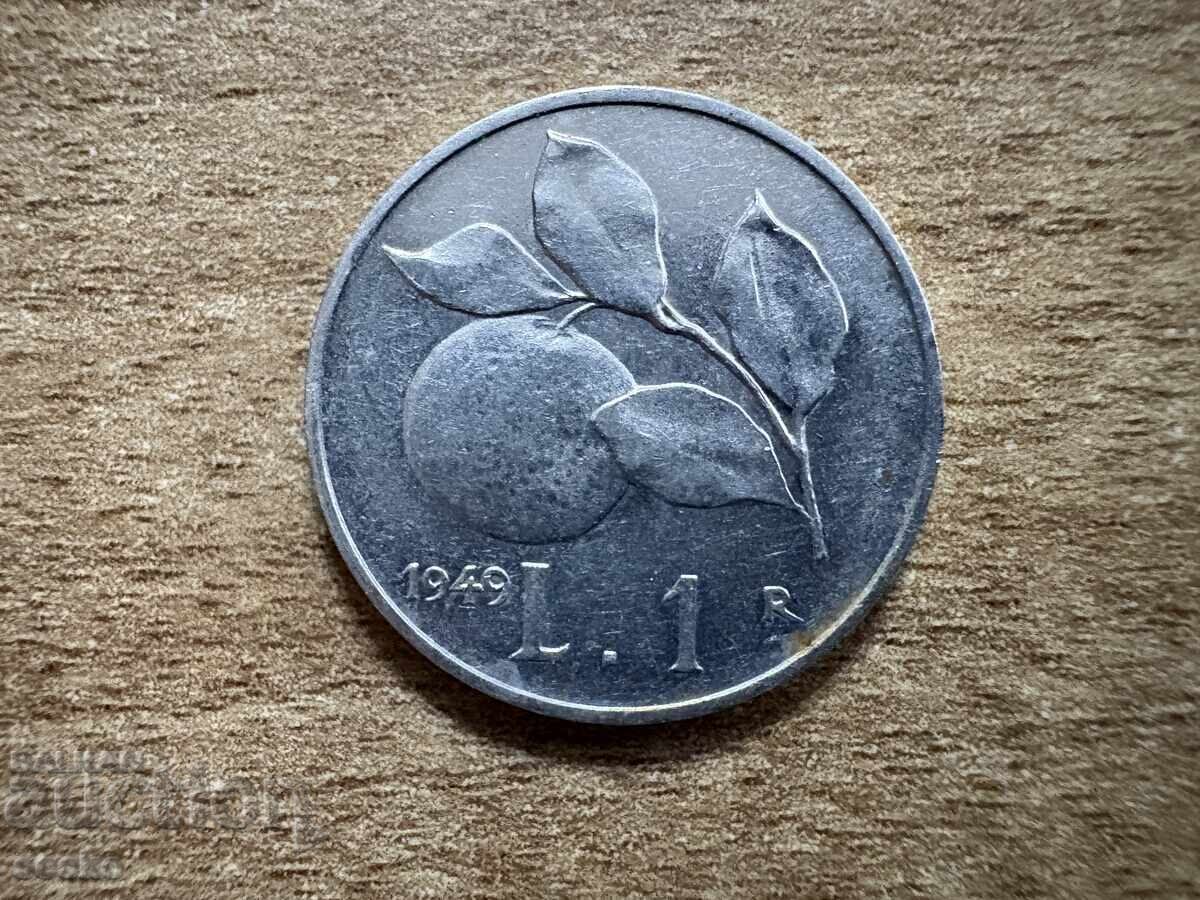 Italia - 1 liră (1949)