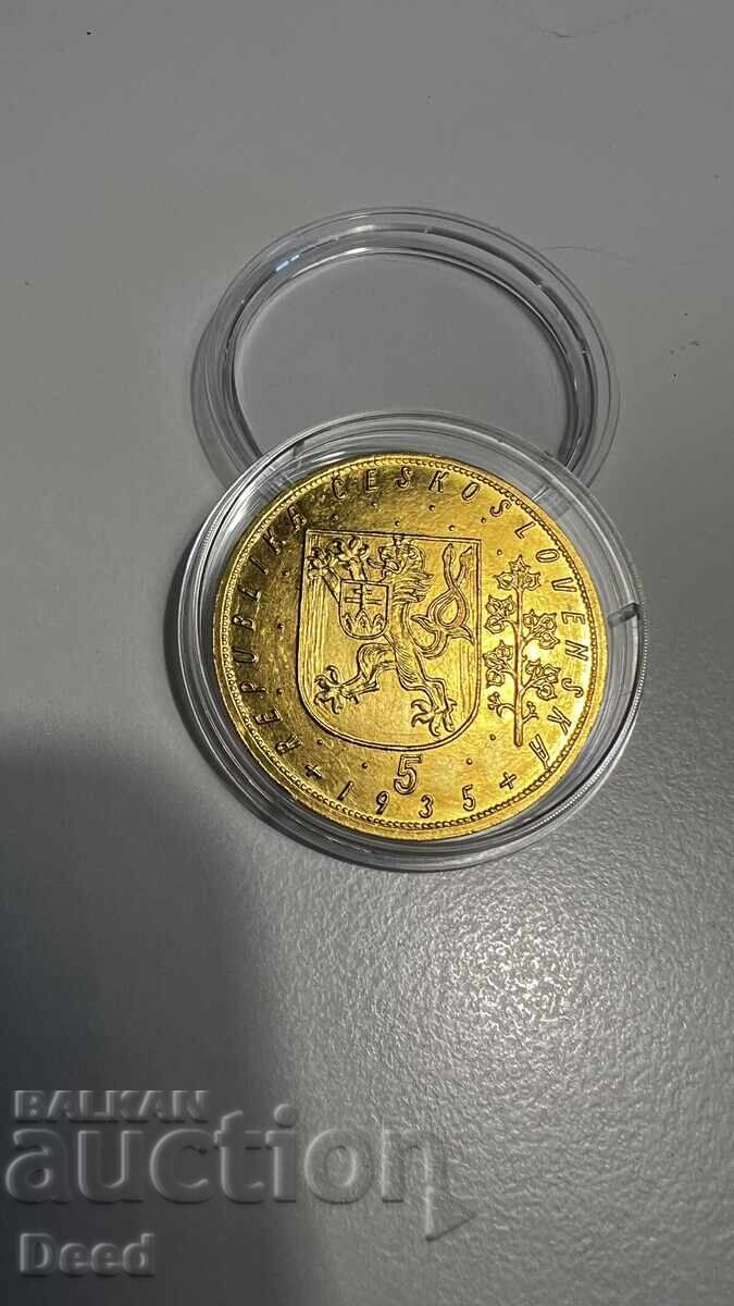 5 Дуката 1935 - Злато - Чехословакия