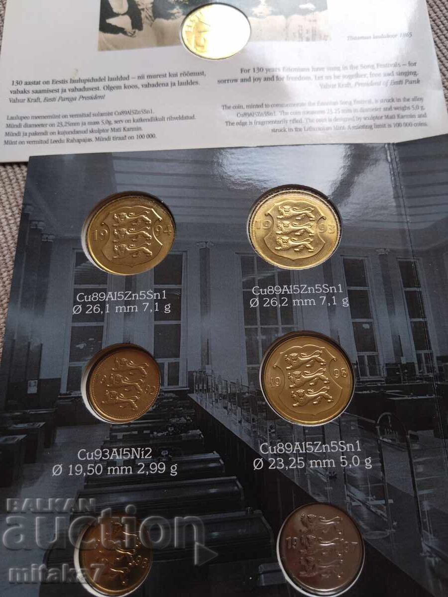 Set de monede Estonia - 6 Set de monede Estonia - 6