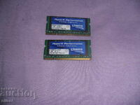 157. RAM for laptop DDR2 800MHz, PC2-6400, 2GB, Kingston. Kit of 2 pieces