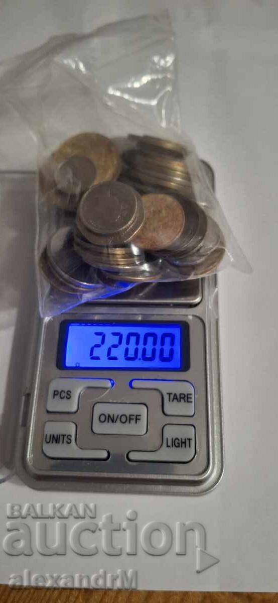 220 g. coins, mixed European coins 220 g. coins, mixed European coins
