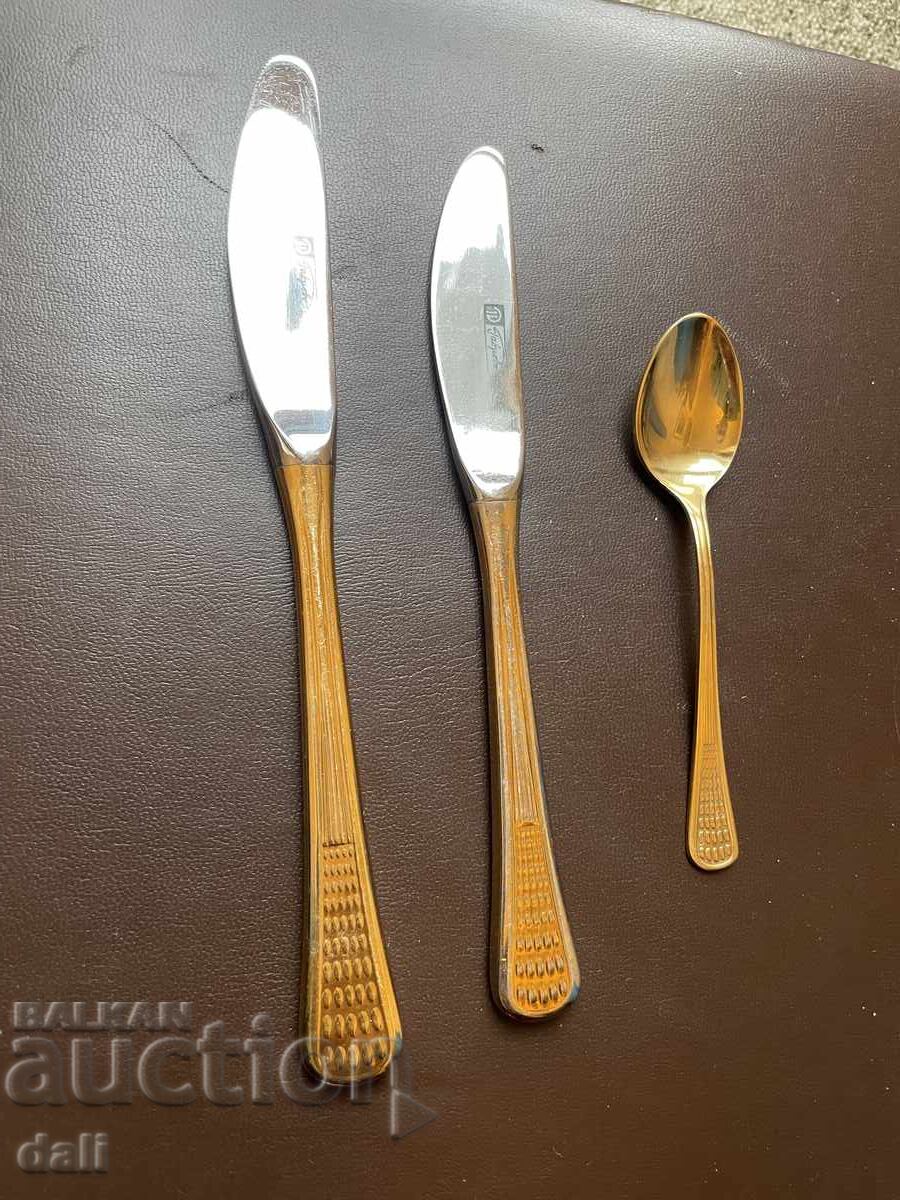 UNIQUE EXCLUSIVE GOLD-PLATED SET "PETKO DENEV" GABROVO - 9 UNIQUE EXCLUSIVE GOLD-PLATED SET "PETKO DENEV" GABROVO - 9