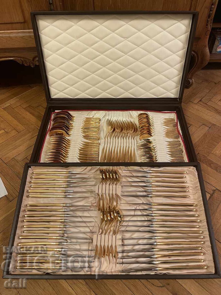 UNIQUE EXCLUSIVE GOLD-PLATED SET "PETKO DENEV" GABROVO UNIQUE EXCLUSIVE GOLD-PLATED SET "PETKO DENEV" GABROVO