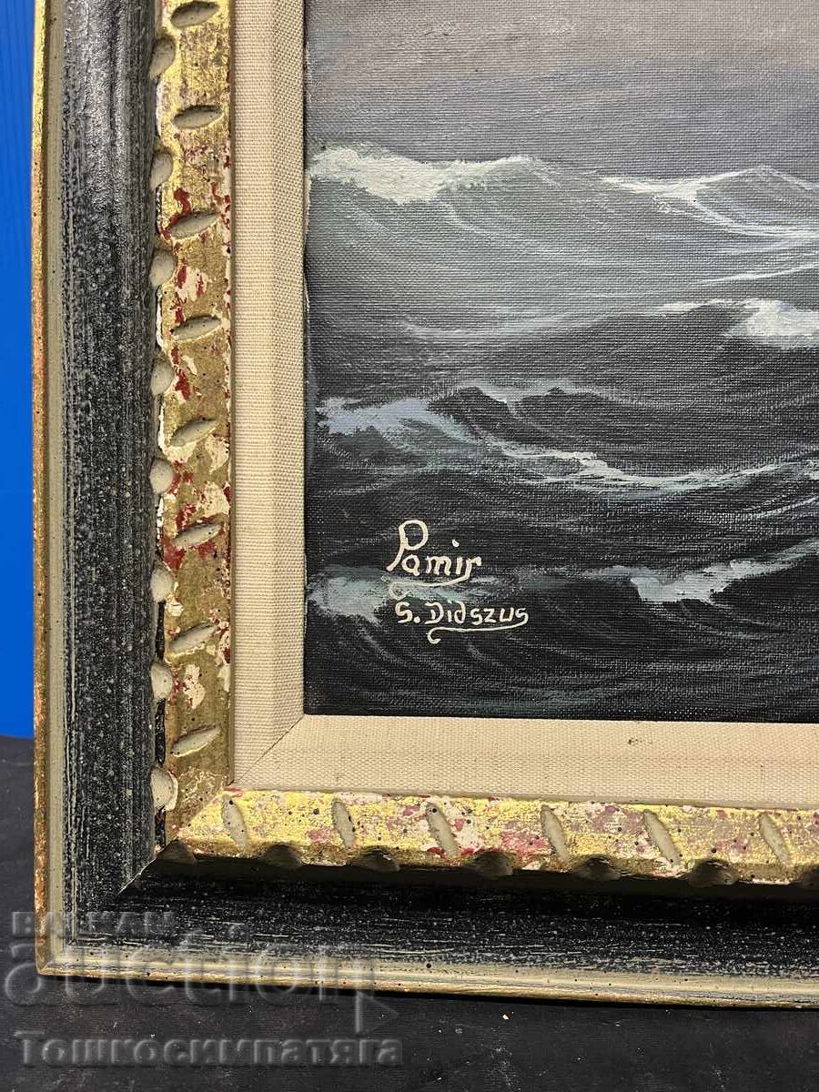 Tablou pe pânză cu vopsele de ulei - Peisaj marin cu preț 220.00 BGN | € 112.48