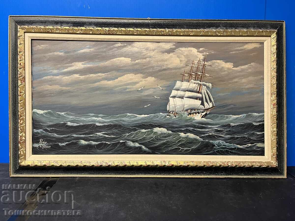 Tablou pe pânză cu vopsele de ulei - Peisaj marin - 7