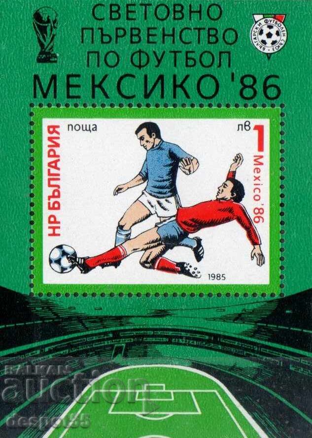 1985. Bulgaria. Campionatul Mondial de Fotbal Mexic '86. Bloc 1985. Bulgaria. Campionatul Mondial de Fotbal Mexic '86. Bloc