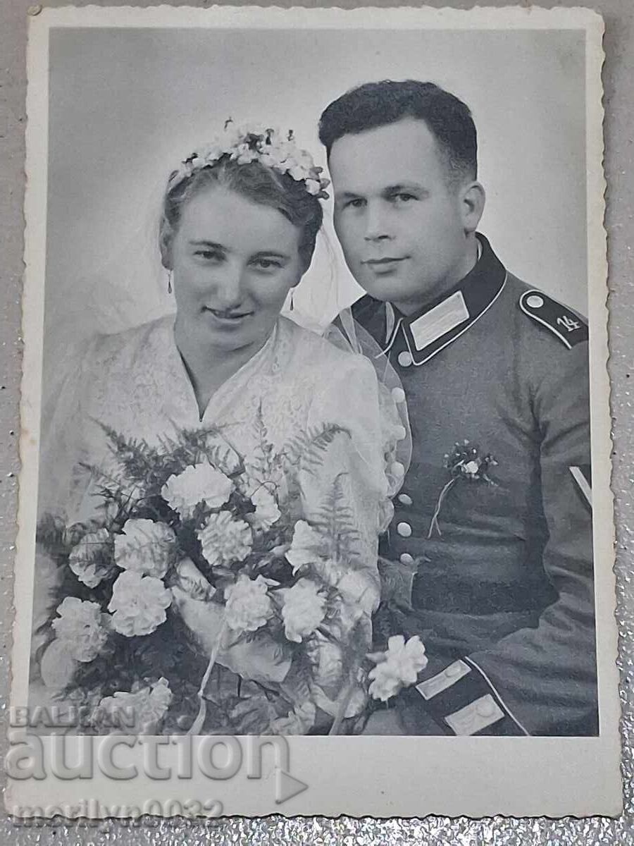 Сватбена снимка войник WW2 Вермахт Трети райх ОРИГИНАЛ Сватбена снимка войник WW2 Вермахт Трети райх ОРИГИНАЛ