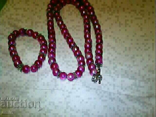 Colier frumos din piatră naturală și brățară - 5