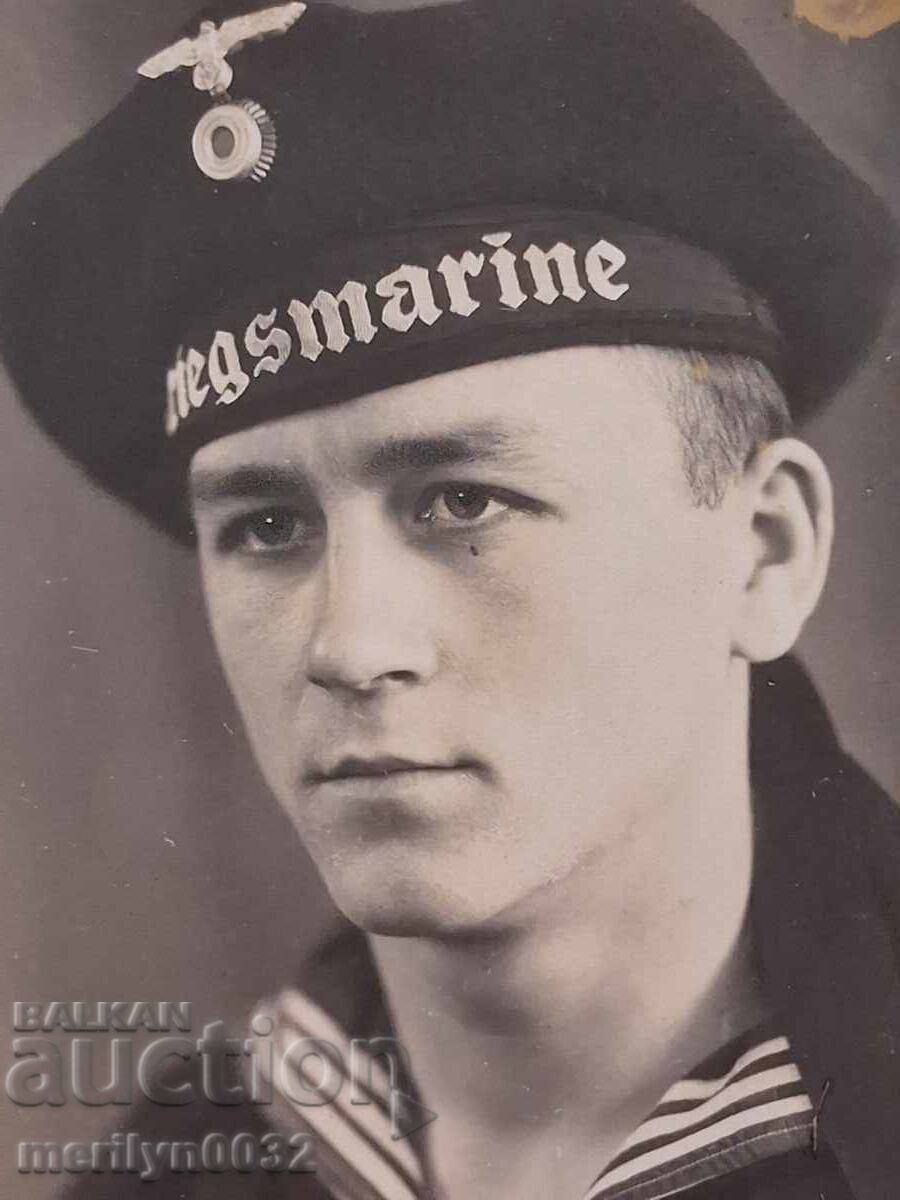 Φωτογραφία Γερμανού στρατιώτη WW2 Kriegsmarine Wehrmacht ΑΥΘΕΝΤΙΚΗ με τιμή 29.00 BGN | € 14.83