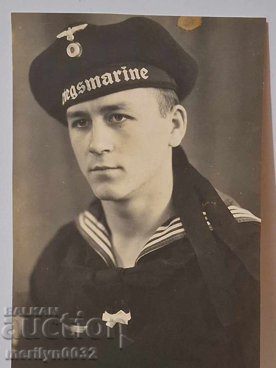Φωτογραφία Γερμανού στρατιώτη WW2 Kriegsmarine Wehrmacht ΑΥΘΕΝΤΙΚΗ