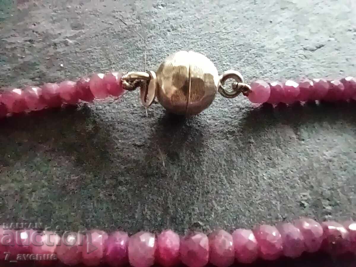 Аукцион Гривна сребро и натурален Рубин магнитна закопчалка  8.12.25