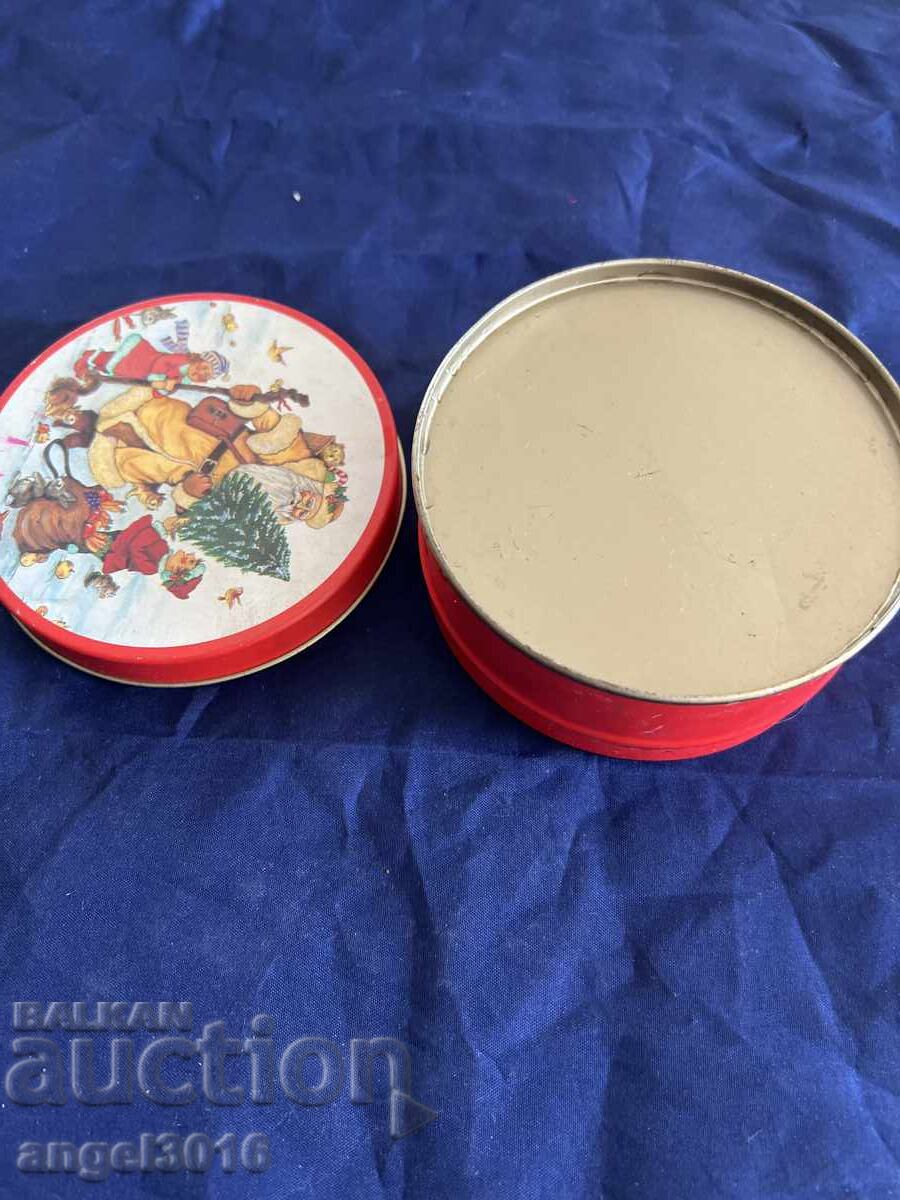 Δημοπρασία Άδειο παλιό μεταλλικό κουτί Χριστουγέννων για δώρα, γλυκά…