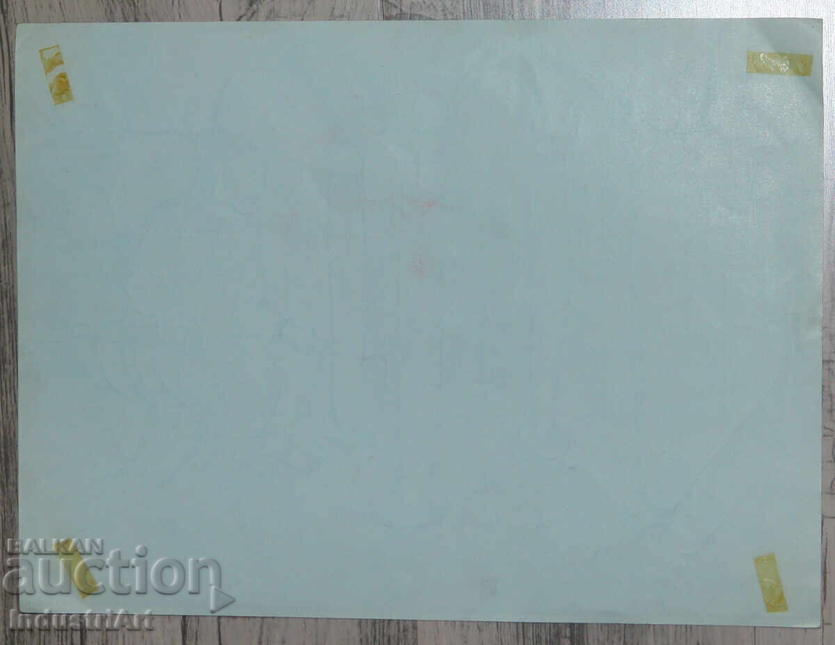 Πίνακας με μελάνι, αφηρημένη εικαστική σύνθεση, 1987 - 6