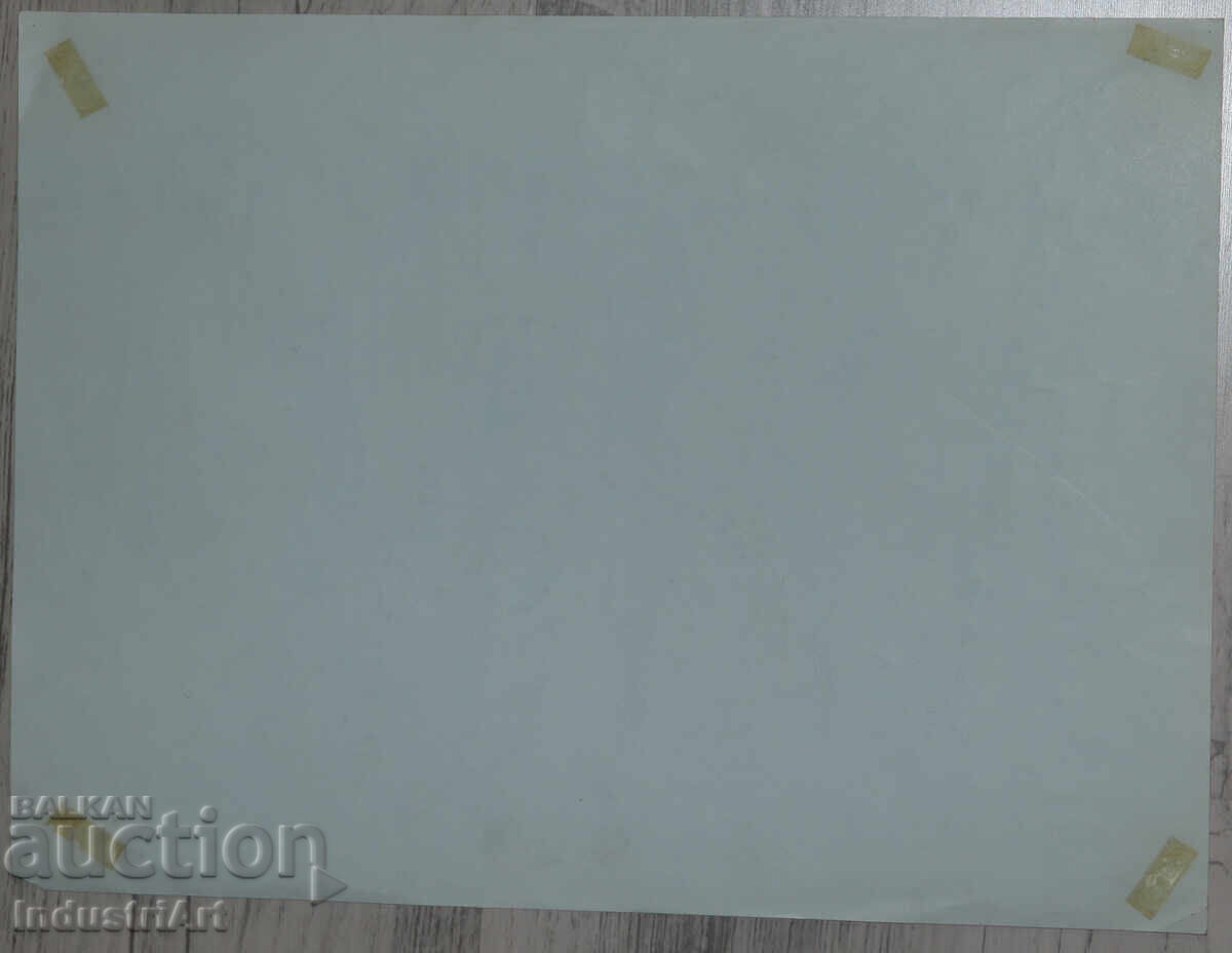 Картина туш абстрактна фигурална композиция голи тела 1987г. - 7 Картина туш абстрактна фигурална композиция голи тела 1987г. - 7