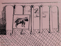 Картина туш абстрактна композиция 1987г.