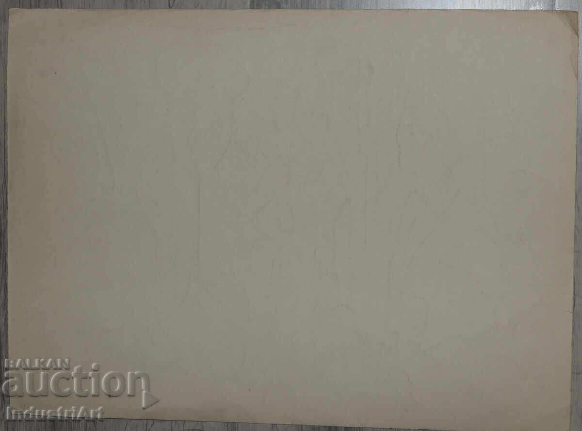 Πίνακας με μελάνι, αφηρημένη φιγural σύνθεση, 1989 - 6