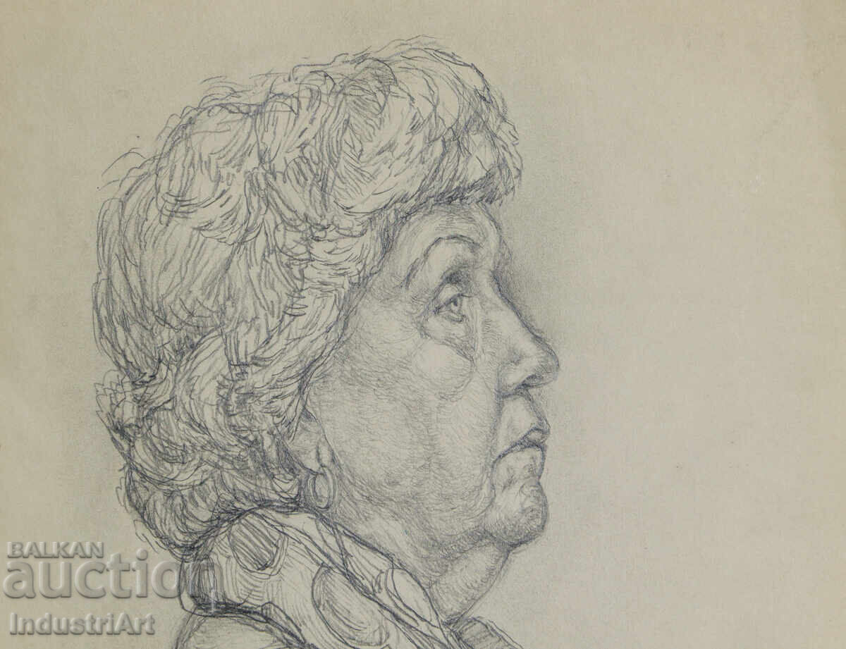 Παράδοση Σχέδιο με μολύβι γυναικείο πορτρέτο