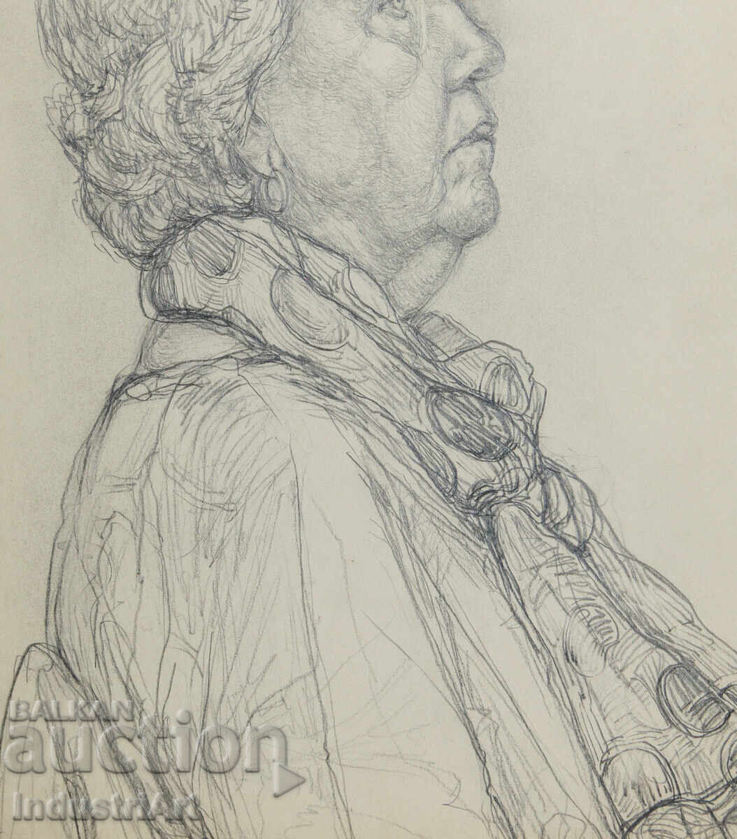 Σχέδιο με μολύβι γυναικείο πορτρέτο - 5