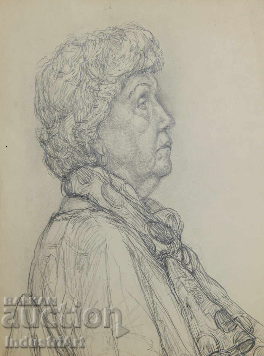 Σχέδιο με μολύβι γυναικείο πορτρέτο