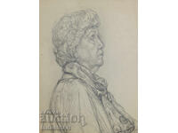 Σχέδιο με μολύβι γυναικείο πορτρέτο