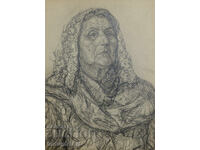 Σχέδιο με μολύβι γυναικείο πορτρέτο