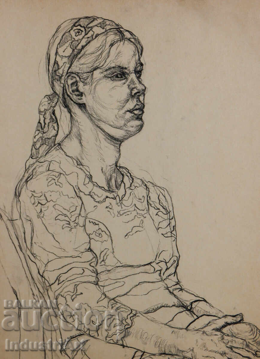 Σχέδιο με μολύβι γυναικείο πορτρέτο Σχέδιο με μολύβι γυναικείο πορτρέτο