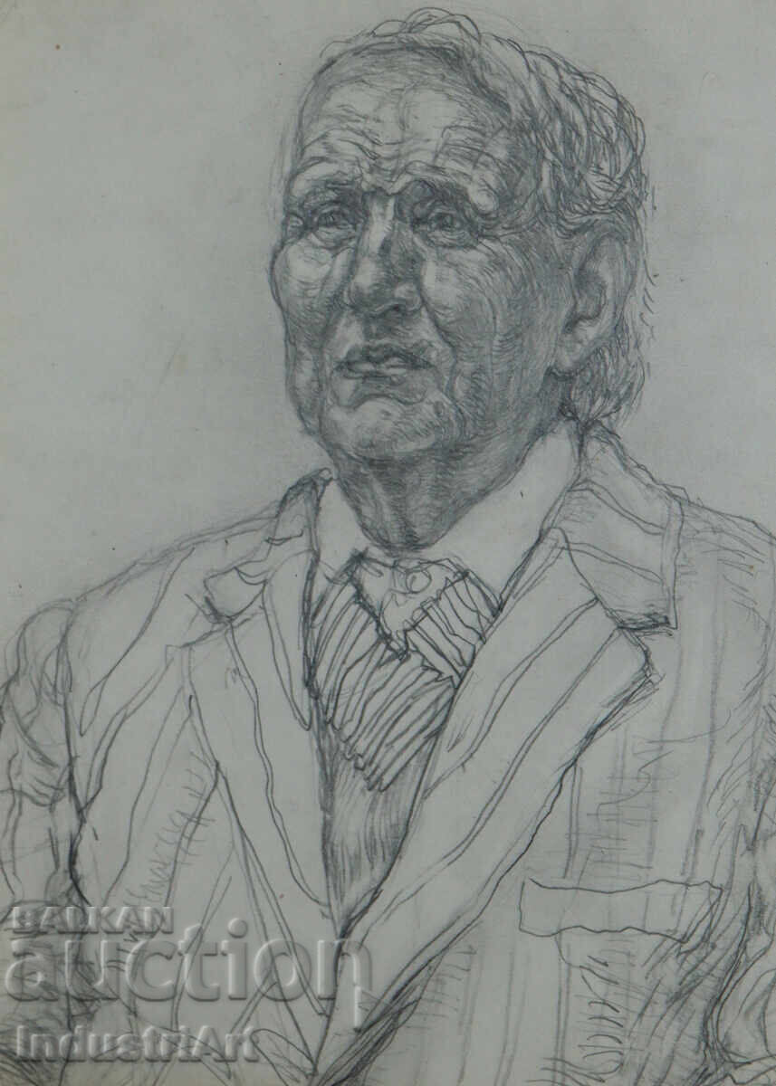 Pencil drawing portrait of a man with price 120.00 BGN | € 61.36