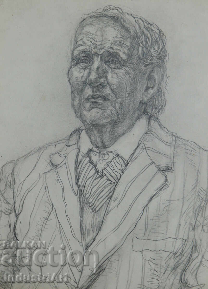 Pencil drawing portrait of a man