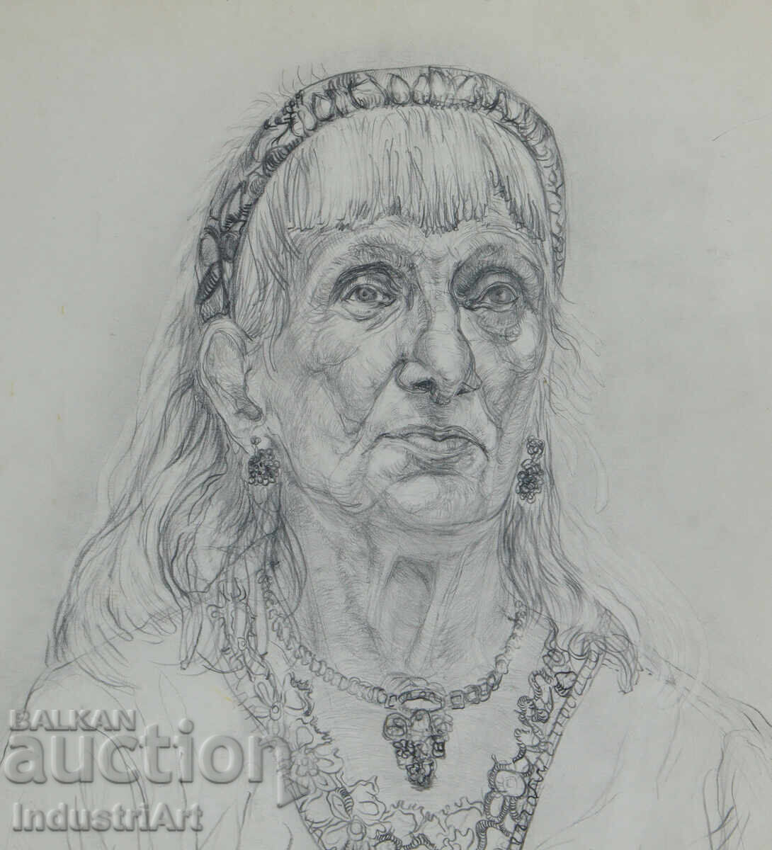 Delivery of Pencil drawing portrait of a woman Delivery of Pencil drawing portrait of a woman
