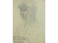 Pencil drawing portrait of a woman