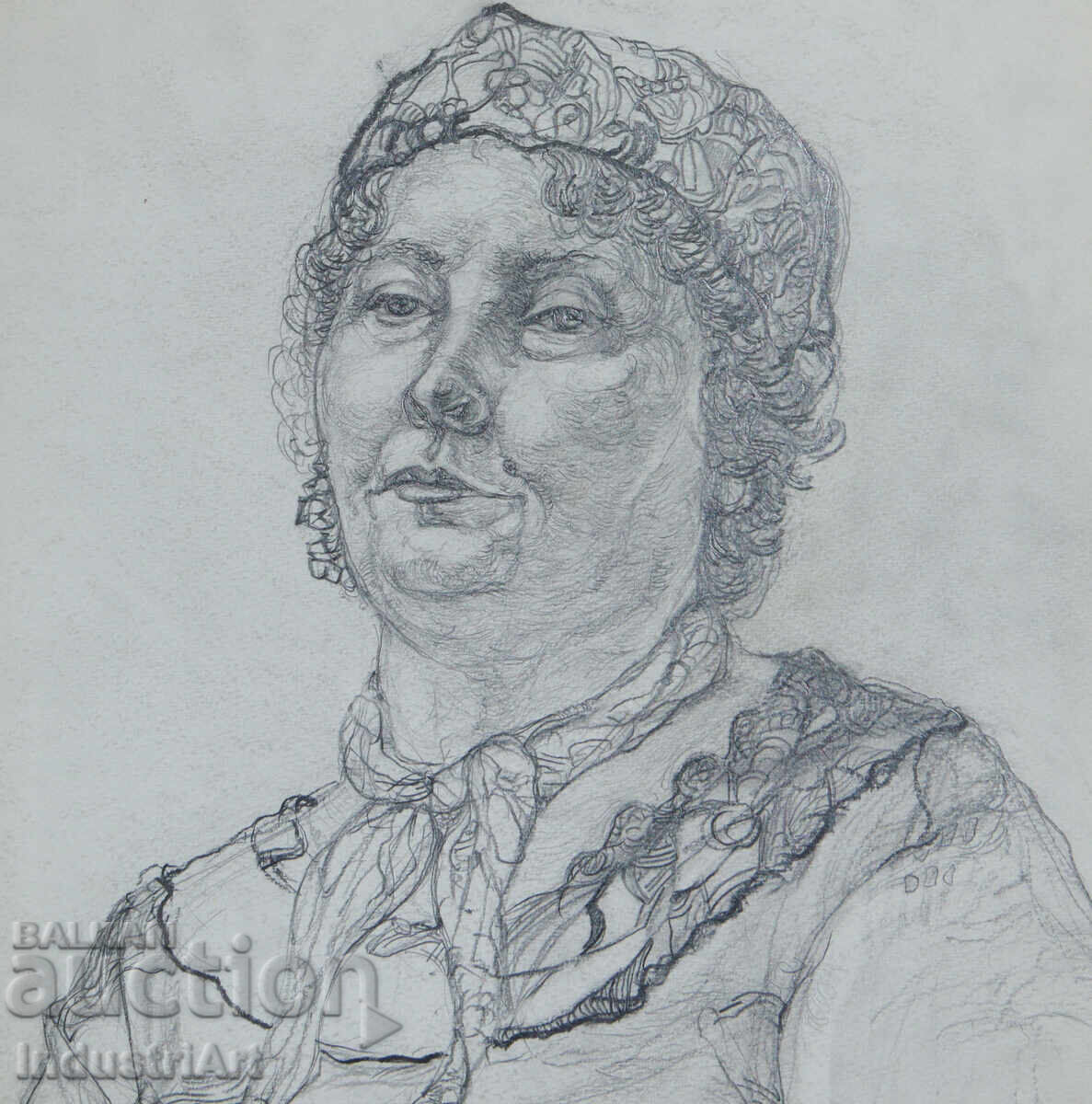 Παράδοση Σχέδιο με μολύβι πορτρέτο γυναίκας