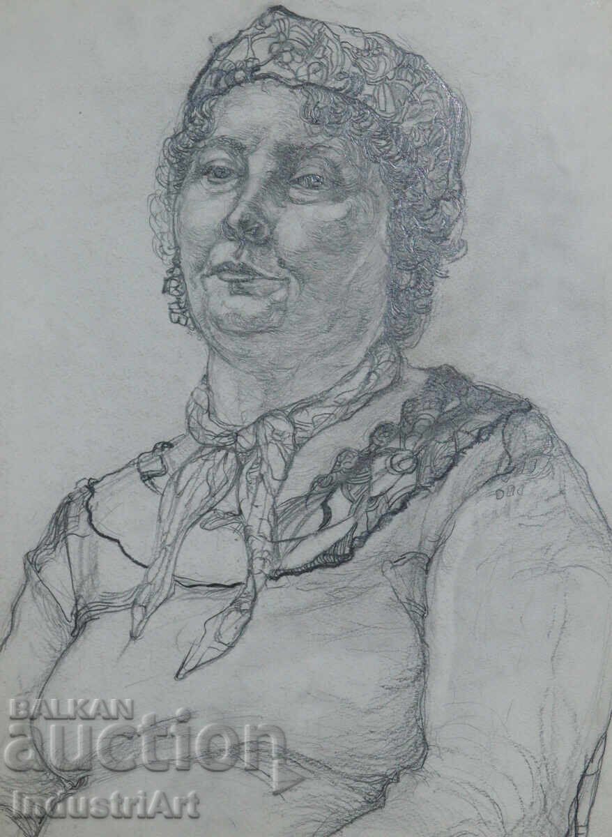 Σχέδιο με μολύβι πορτρέτο γυναίκας