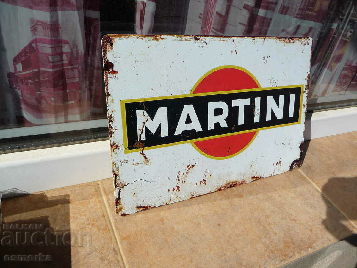 Μεταλλική επιγραφή Martini αλκοόλ Διαφημιστικό λογότυπο κοκτέιλ Martini με τιμή 18.00 BGN | € 9.20
