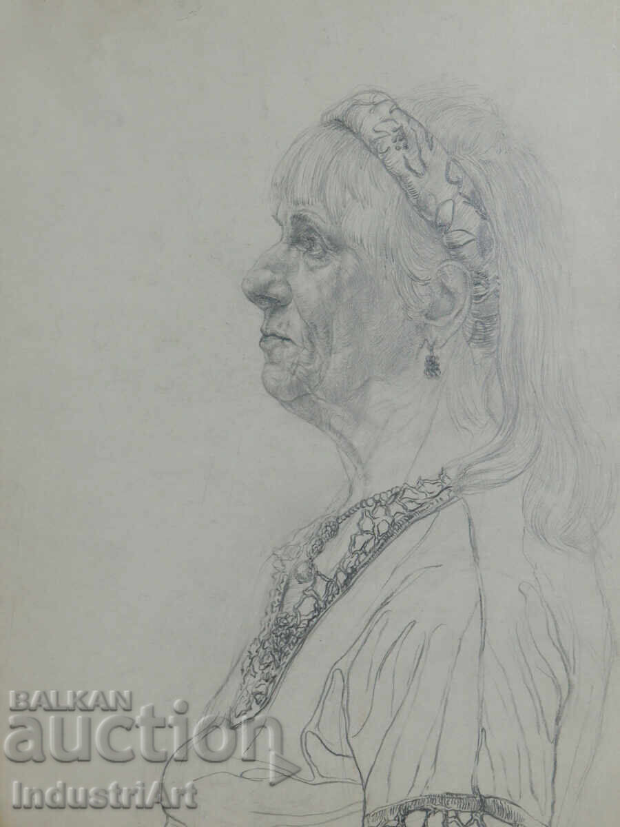 Pencil drawing portrait of a woman with price 120.00 BGN | € 61.36