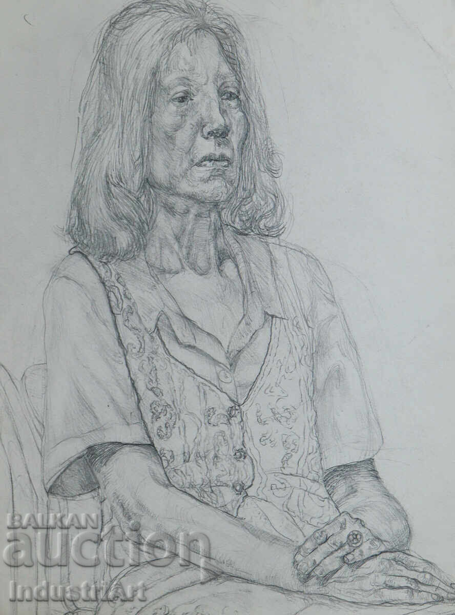 Pencil drawing portrait of a woman Pencil drawing portrait of a woman