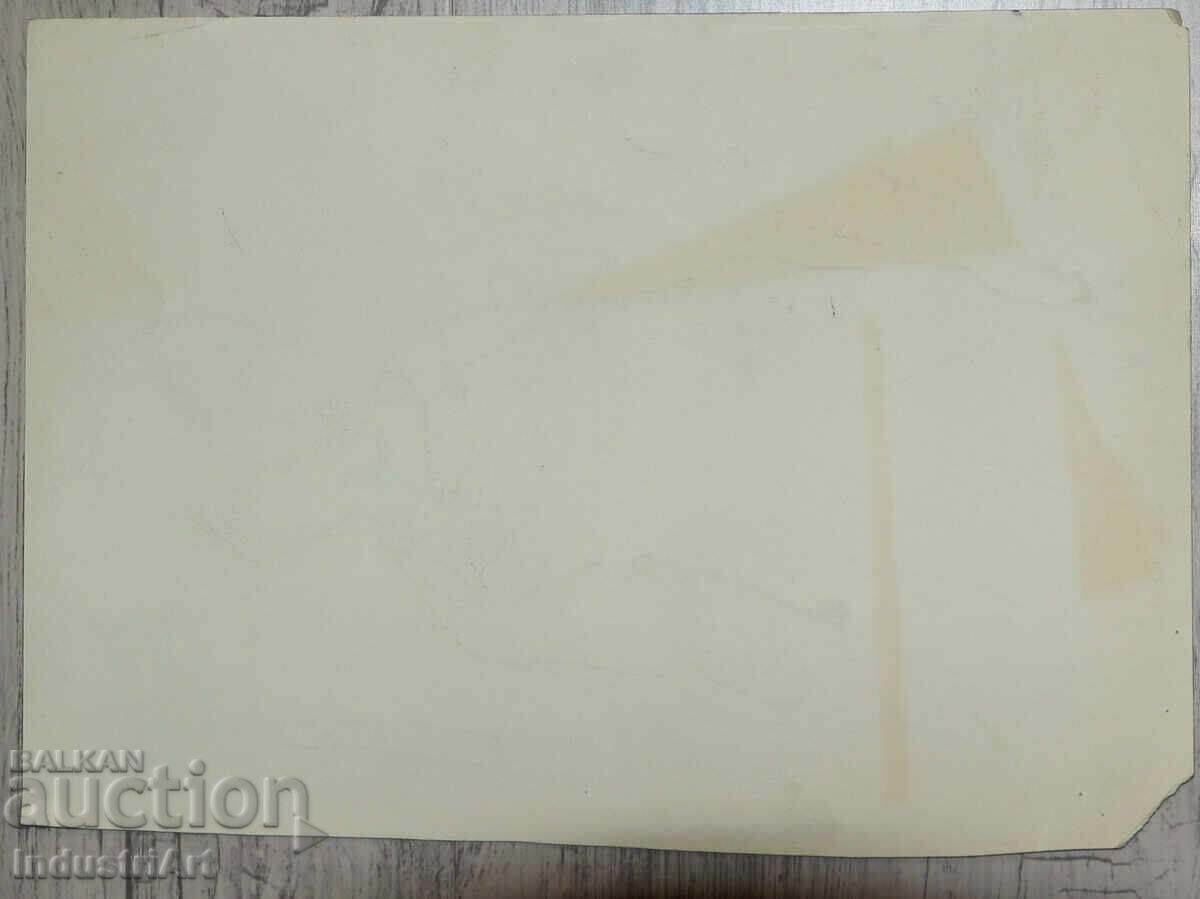 Рисунка туш портрет на дете 1970 г. - 7