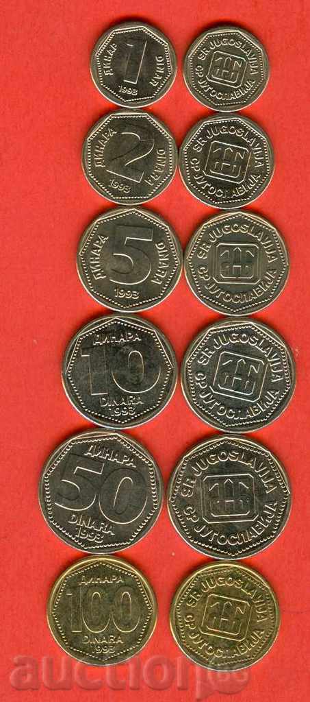 SERBIA SERBIA SET Dinara emisiune - nr. 1993 NOU UNC