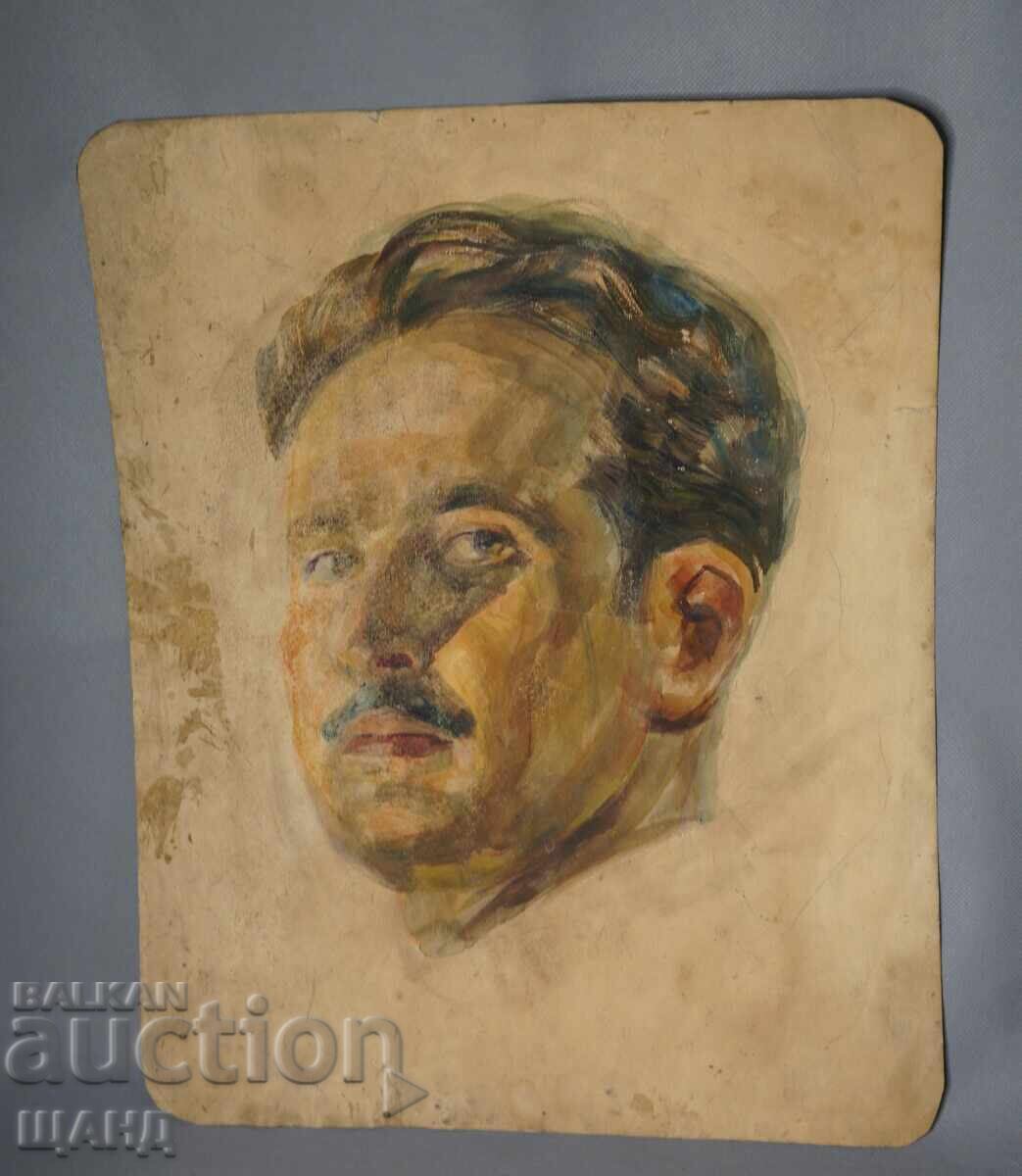 Παλιά Μαεστρική Ζωγραφιά Πορτρέτο Άνδρα Παλιά Μαεστρική Ζωγραφιά Πορτρέτο Άνδρα