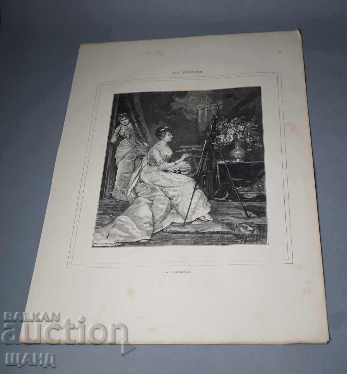 1900 Litografie desenată de maestru, artist