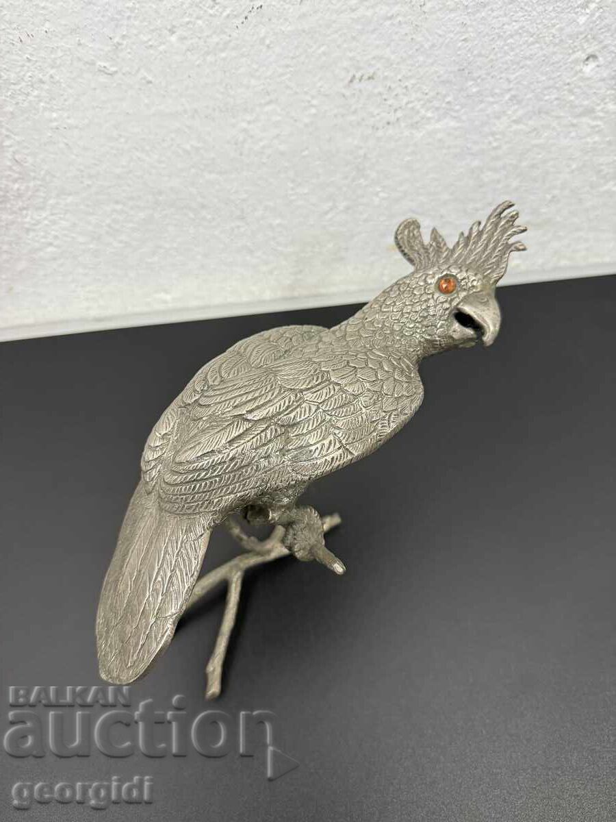 Licitație Figurină / sculptură de bronz papagal - Cacatua. Nr. 7694 Licitație Figurină / sculptură de bronz papagal - Cacatua. Nr. 7694