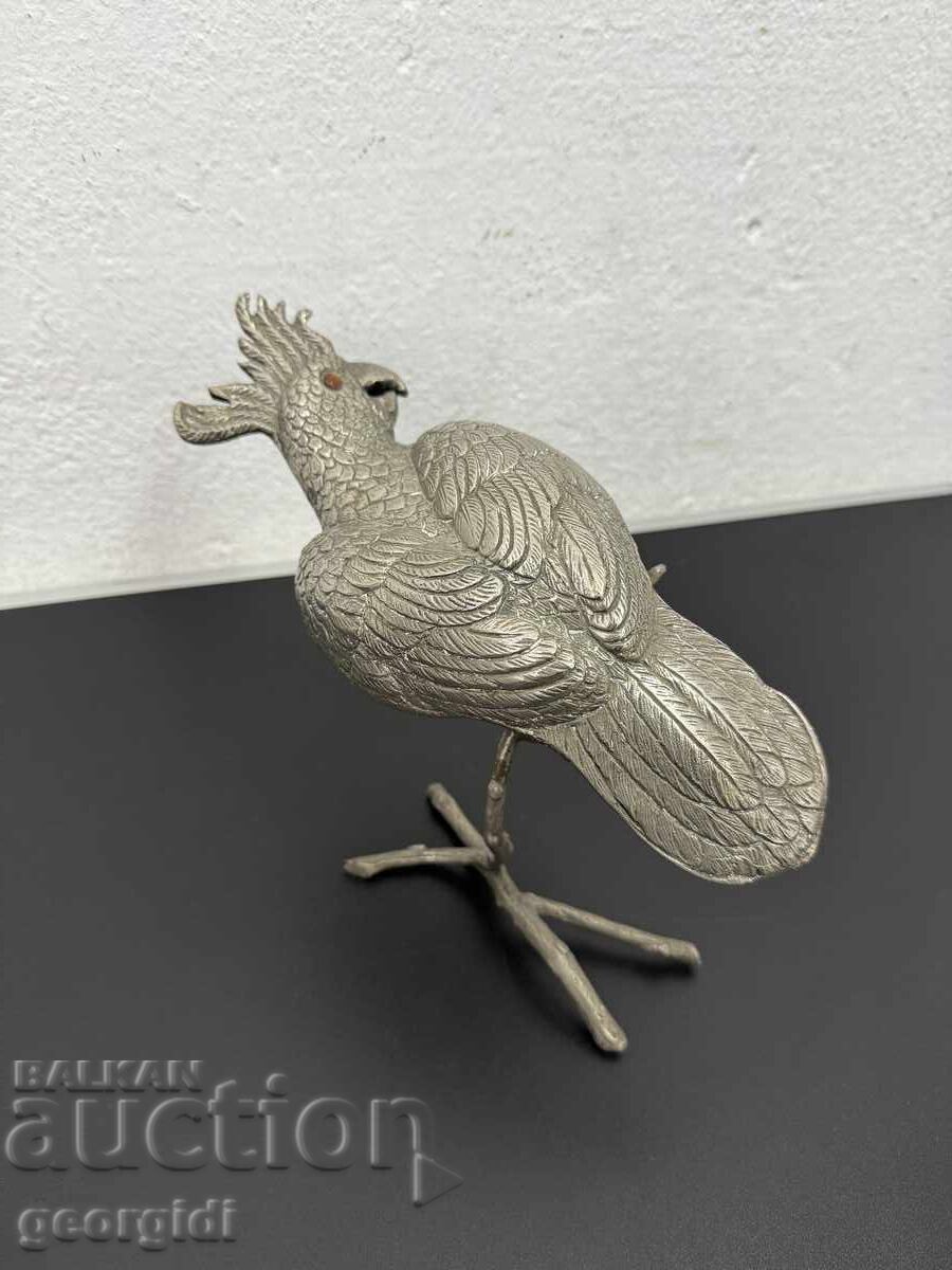 Livrarea Figurină / sculptură de bronz papagal - Cacatua. Nr. 7694 Livrarea Figurină / sculptură de bronz papagal - Cacatua. Nr. 7694