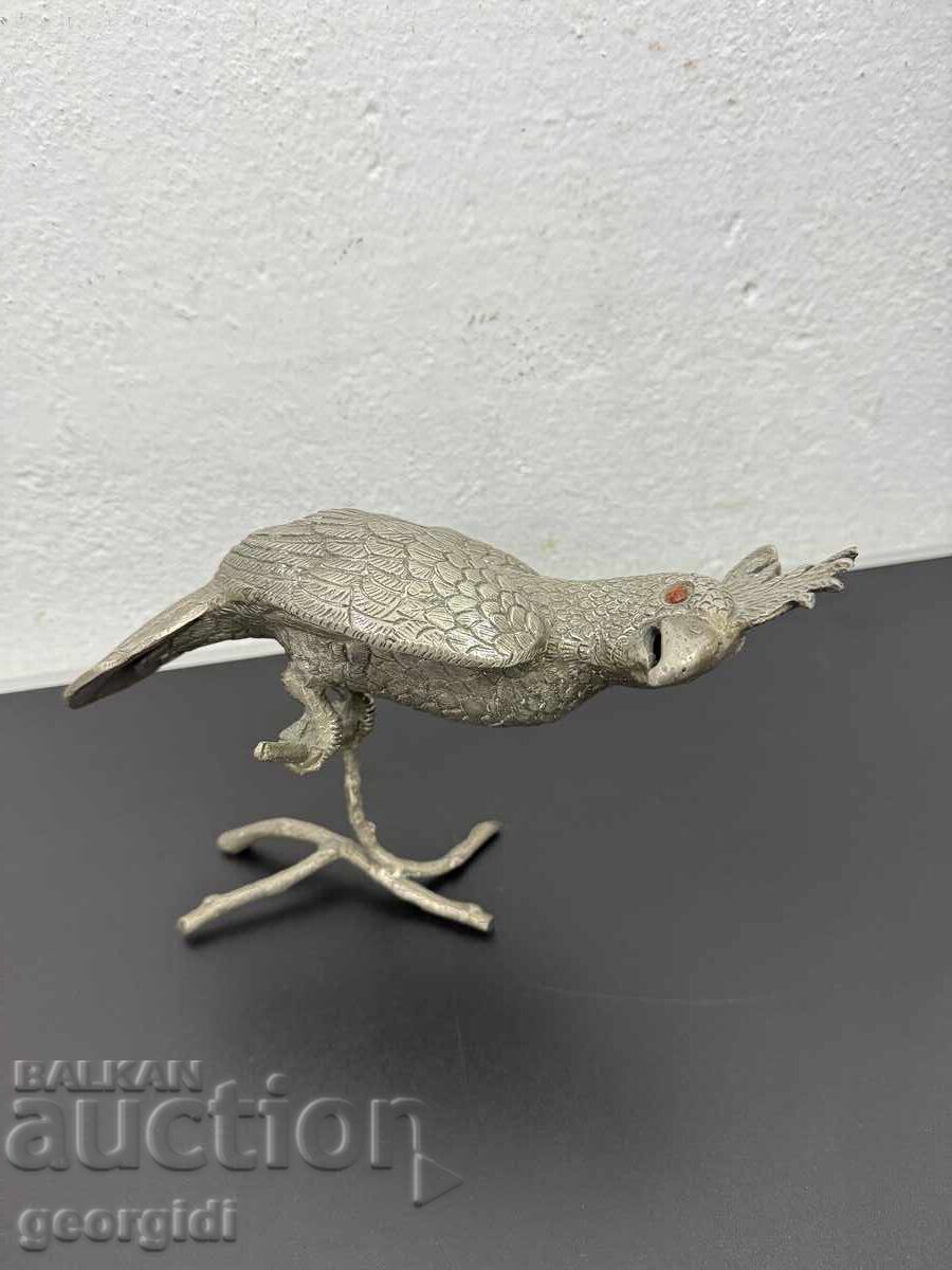 Figurină / sculptură de bronz papagal - Cacatua. Nr. 7694 Figurină / sculptură de bronz papagal - Cacatua. Nr. 7694