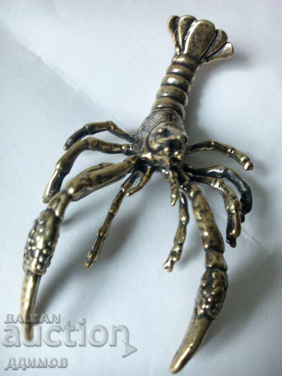 Бронзова статуетка рак омар - 5