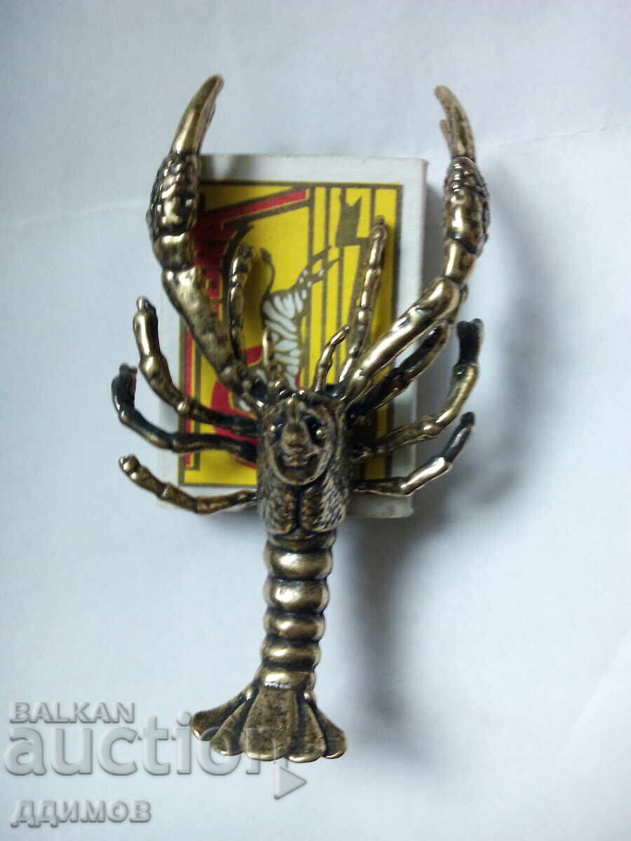 Χάλκινο αγαλματίδιο καβούρι αστακός - 6